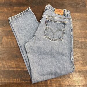 Vintage Y2K Levi's 550 Relaxed Fit Tapered Leg Mom Jeans Women's Size 14x31 EUC